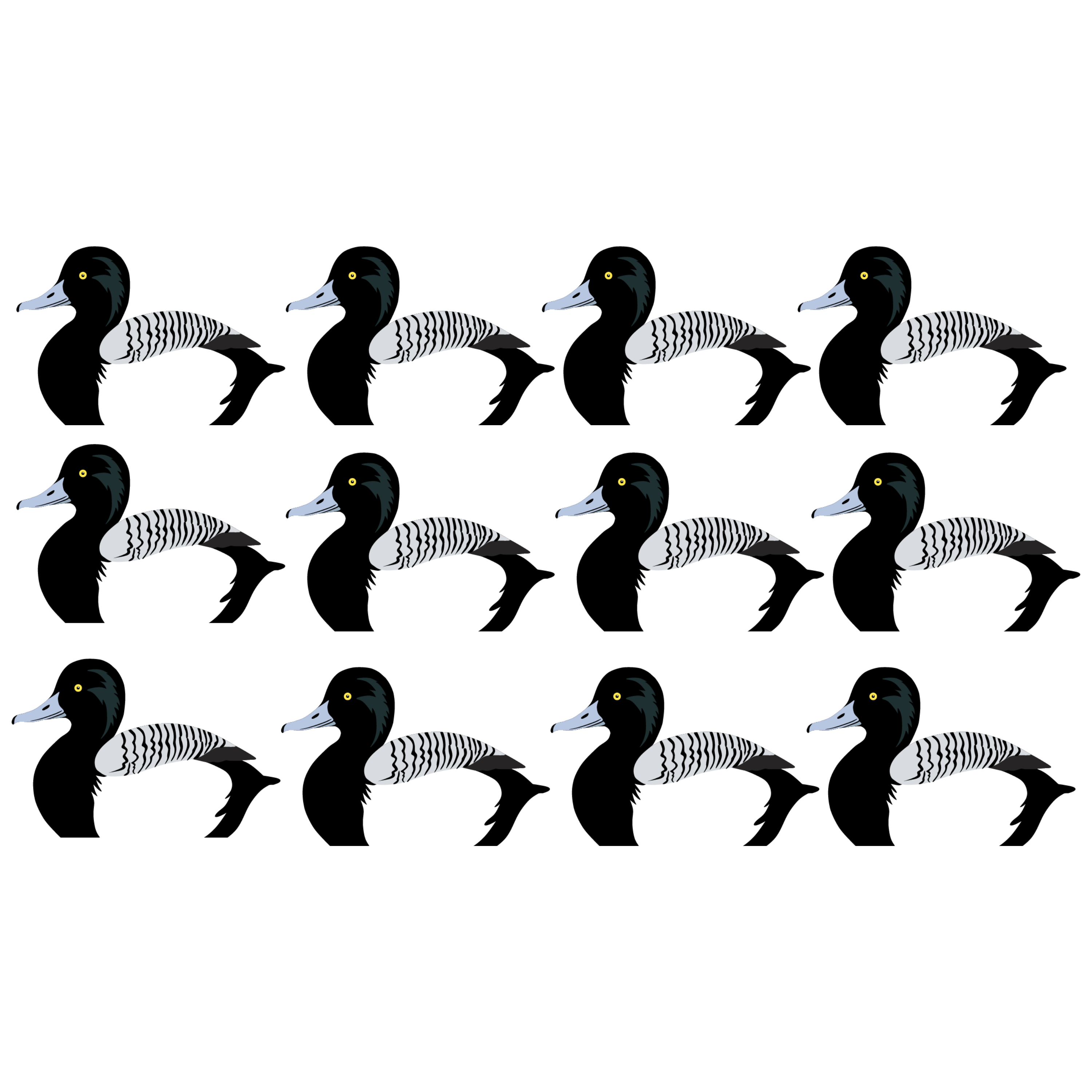 Complete V-Board Kit (1 doz Silhouettes, 4 Frames)